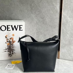 Miglior Falso Loewe Cubi Piccolo Borsa Nero Vitello e Jacquard Economiche Premium