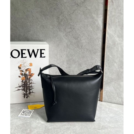 Miglior Falso Loewe Cubi Piccolo Borsa Nero Vitello e Jacquard Economiche Premium