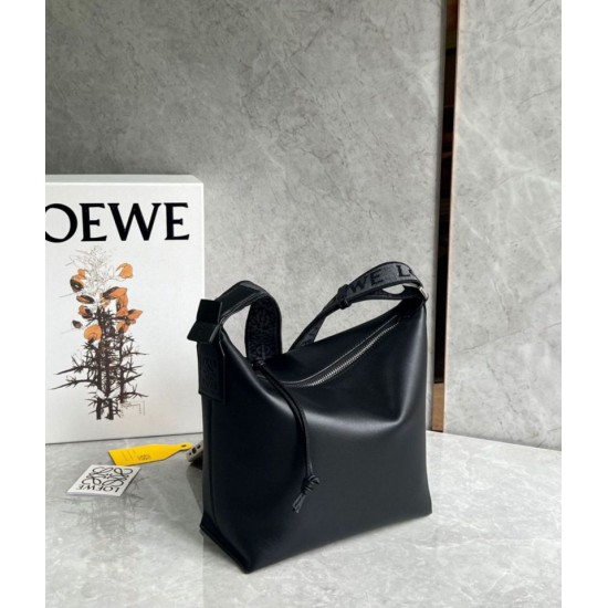 Miglior Falso Loewe Cubi Piccolo Borsa Nero Vitello e Jacquard Economiche Premium