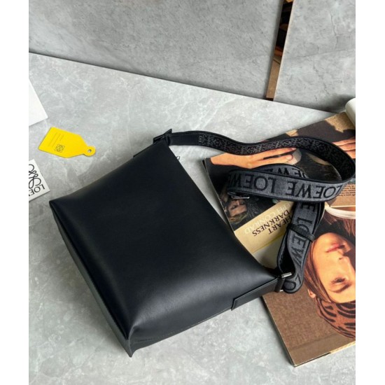 Miglior Falso Loewe Cubi Piccolo Borsa Nero Vitello e Jacquard Economiche Premium