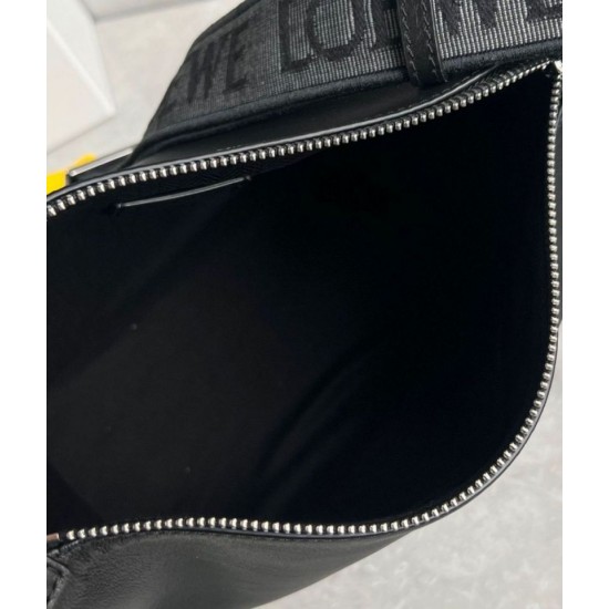 Miglior Falso Loewe Cubi Piccolo Borsa Nero Vitello e Jacquard Economiche Premium