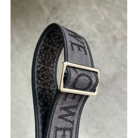 Miglior Falso Loewe Cubi Piccolo Borsa Nero Vitello e Jacquard Economiche Premium
