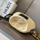 Miglior Falso Loewe Drawstring Bucket Borsa Palm Leaf e vitello nera Economiche Premium