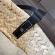 Miglior Falso Loewe Drawstring Bucket Borsa Palm Leaf e vitello nera Economiche Premium