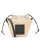 Miglior Falso Loewe Drawstring Bucket Borsa Palm Leaf e vitello nera Economiche Premium