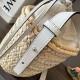 Migliore Repliche Loewe Drawstring Bucket Borsa Palm Leaf e vitello bianca Economiche Outlet Online
