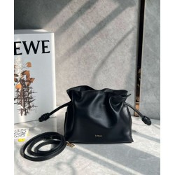 Replica perfetta Loewe Mini Flamenco Clutch Borsa Nero Nappa Vitello Imitazione Outlet Online