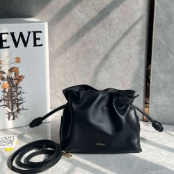Replica perfetta Loewe Mini Flamenco Clutch Borsa Nero Nappa Vitello Imitazione Outlet Online