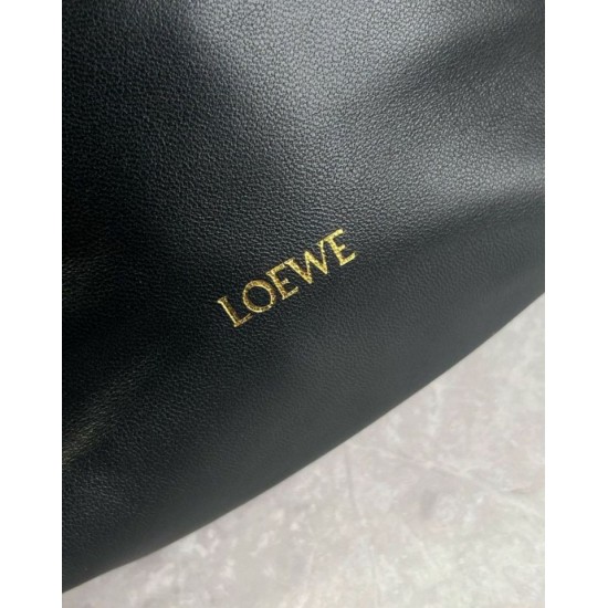 Replica perfetta Loewe Mini Flamenco Purse Borsa Nero Nappa Agnello Imitazione Outlet Online