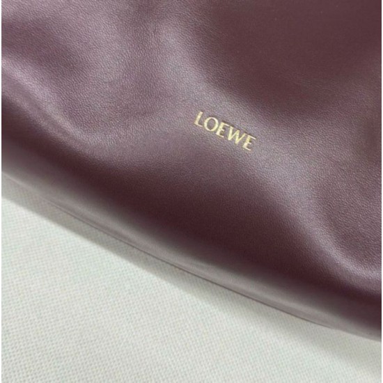 Replica perfetta Loewe Flamenco Purse Borgogna Nappa Agnello Imitazione Outlet Online