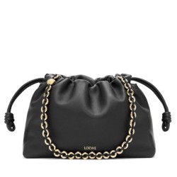 Replica perfetta Loewe Flamenco Purse Nero Nappa Agnello Imitazione Outlet Online