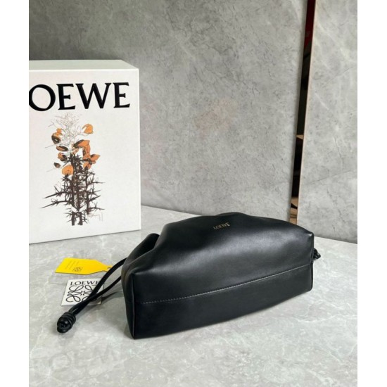 Replica perfetta Loewe Flamenco Purse Nero Nappa Agnello Imitazione Outlet Online