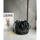 Replica perfetta Loewe Flamenco Purse Bucket Borsa Nero Nappa Agnello Imitazione Outlet Online