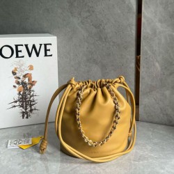 Replica perfetta Loewe Flamenco Purse Bucket Borsa Sahara Nappa Agnello Imitazione Outlet Online