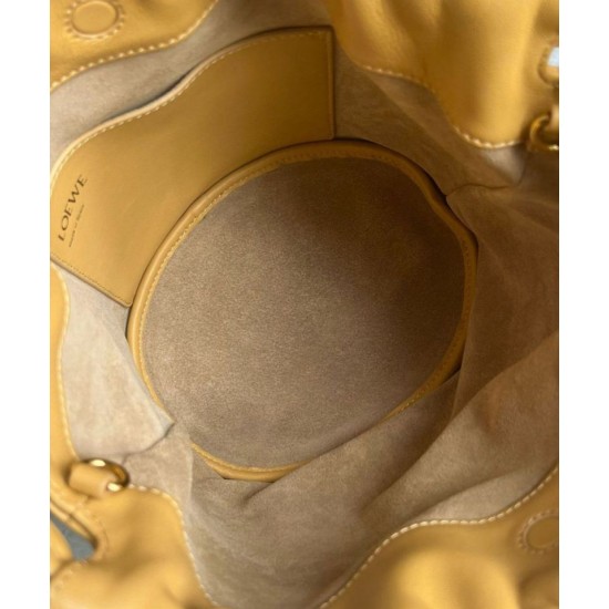 Replica perfetta Loewe Flamenco Purse Bucket Borsa Sahara Nappa Agnello Imitazione Outlet Online
