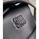 Migliore Repliche Borsa Gate piccola Loewe vitello nera e jacquard Economiche Outlet Online
