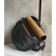 Migliore Repliche Borsa Gate piccola Loewe vitello nera e jacquard Economiche Outlet Online