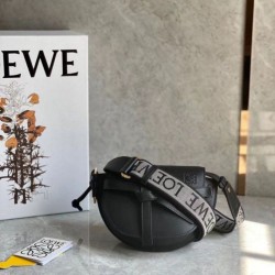 Replica perfetta Loewe Mini Gate Dual Borsa Nero vitello Imitazione Outlet Online