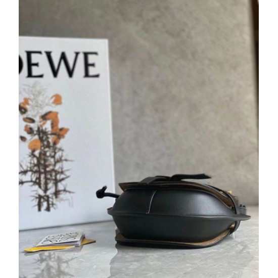 Replica perfetta Loewe Mini Gate Dual Borsa Nero vitello Imitazione Outlet Online