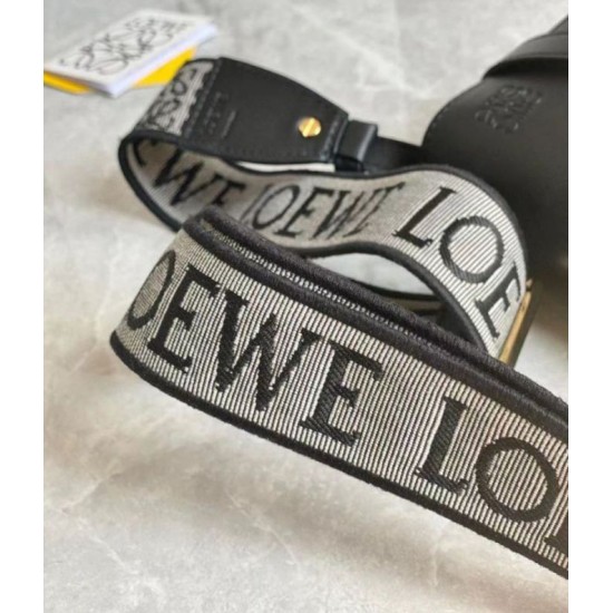 Replica perfetta Loewe Mini Gate Dual Borsa Nero vitello Imitazione Outlet Online