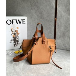 Perfette Qualità Repliche Loewe Compact Hammock Borsa Light Caramel Grained Calfskin Imitazione