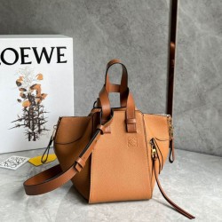 Perfette Qualità Repliche Loewe Compact Hammock Borsa Light Caramel Grained Calfskin Imitazione