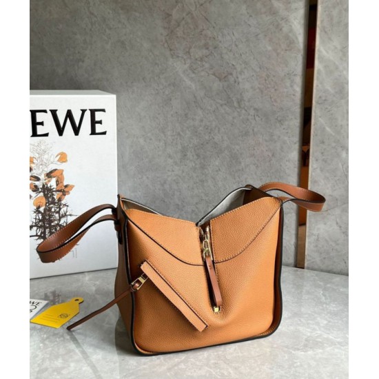Perfette Qualità Repliche Loewe Compact Hammock Borsa Light Caramel Grained Calfskin Imitazione