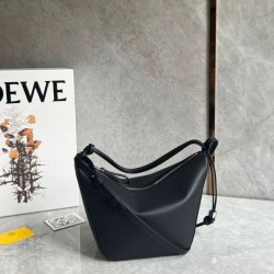Miglior Falso Loewe Mini Hammock Hobo Borsa Nero Vitello Economiche Premium