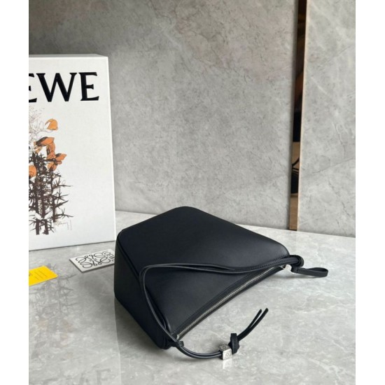 Miglior Falso Loewe Mini Hammock Hobo Borsa Nero Vitello Economiche Premium