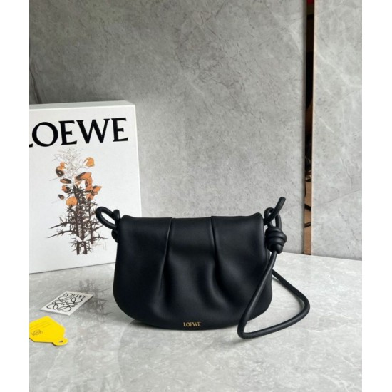 Replica perfetta Loewe Paseo Satchel Borsa Nero Nappa Imitazione Outlet Online