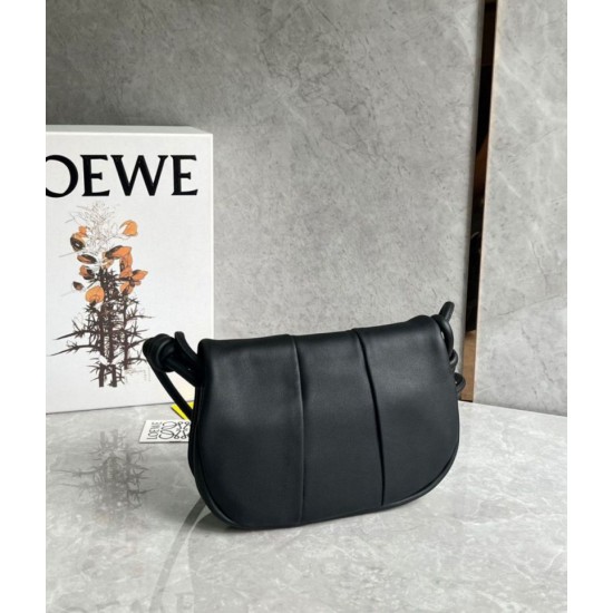 Replica perfetta Loewe Paseo Satchel Borsa Nero Nappa Imitazione Outlet Online