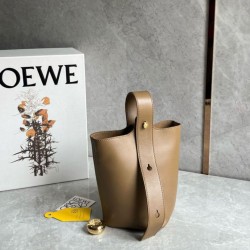 Perfette Qualità Repliche Loewe Mini Pebble Bucket Borsa Oak Calfskin Imitazione