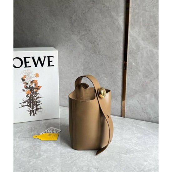 Perfette Qualità Repliche Loewe Mini Pebble Bucket Borsa Oak Calfskin Imitazione
