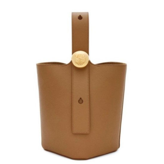 Perfette Qualità Repliche Loewe Mini Pebble Bucket Borsa Oak Calfskin Imitazione