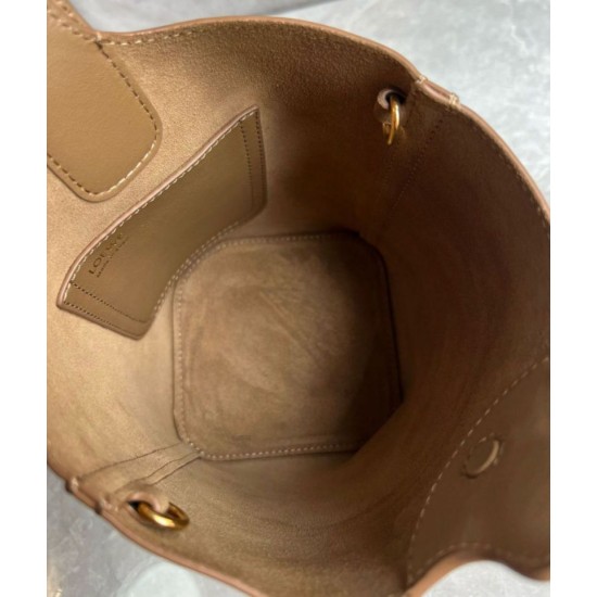 Perfette Qualità Repliche Loewe Mini Pebble Bucket Borsa Oak Calfskin Imitazione