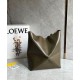Migliore Repliche Loewe Puzzle Medium Fold Tote Borsa Dark Green Vitello Economiche Outlet Online