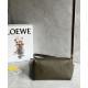 Migliore Repliche Loewe Puzzle Medium Fold Tote Borsa Dark Green Vitello Economiche Outlet Online
