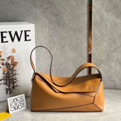 Replica perfetta Loewe Puzzle Hobo Borsa Brown Nappa Calfskin Imitazione Outlet Online