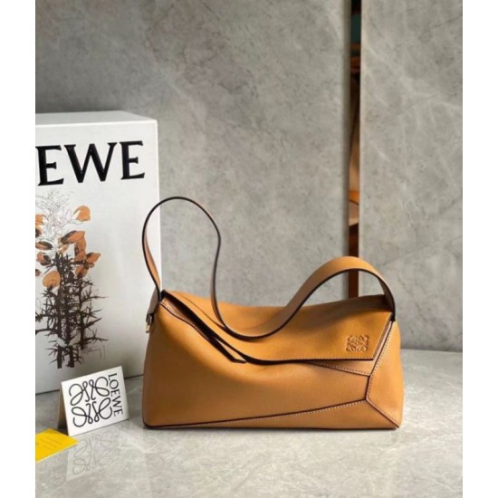 Replica perfetta Loewe Puzzle Hobo Borsa Brown Nappa Calfskin Imitazione Outlet Online