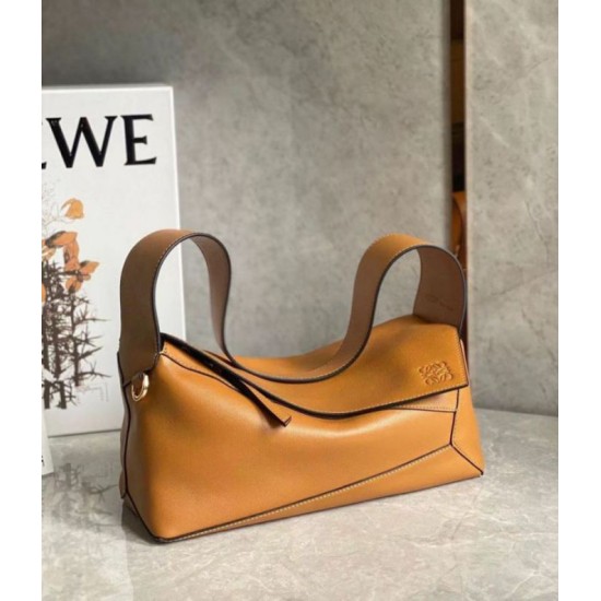 Replica perfetta Loewe Puzzle Hobo Borsa Brown Nappa Calfskin Imitazione Outlet Online