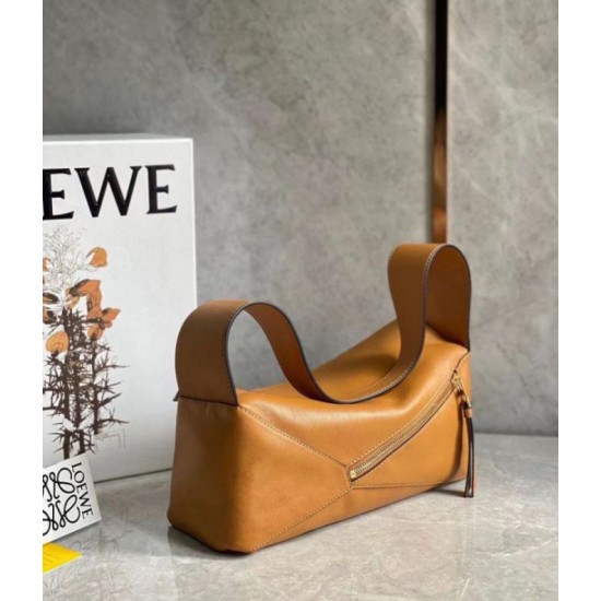 Replica perfetta Loewe Puzzle Hobo Borsa Brown Nappa Calfskin Imitazione Outlet Online
