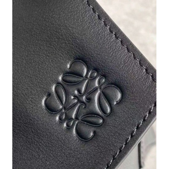 Migliore Repliche Loewe Puzzle Hobo Borsa Nero Nappa Calfskin Economiche Outlet Online