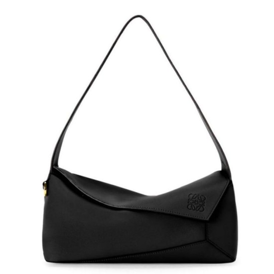 Migliore Repliche Loewe Puzzle Hobo Borsa Nero Nappa Calfskin Economiche Outlet Online