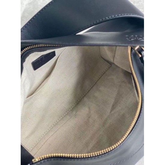 Migliore Repliche Loewe Puzzle Hobo Borsa Nero Nappa Calfskin Economiche Outlet Online