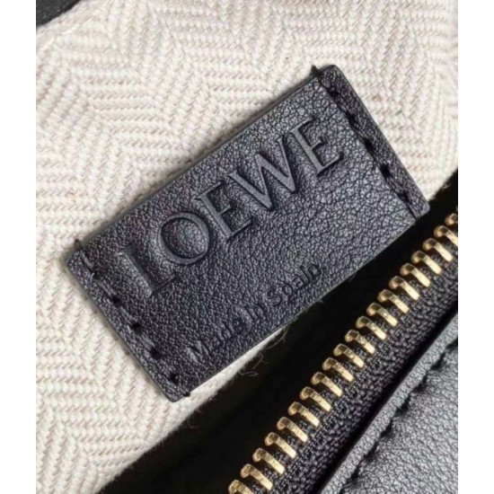 Migliore Repliche Loewe Puzzle Hobo Borsa Nero Nappa Calfskin Economiche Outlet Online