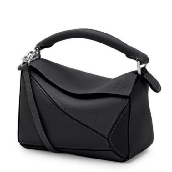 Miglior Falso Loewe Mini Puzzle Borsa Nero Vitello Economiche Premium