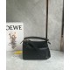 Replica perfetta Loewe Puzzle Piccolo Borsa Nero Vitello con Manico Intrecciato Imitazione Outlet Online