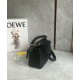Replica perfetta Loewe Puzzle Piccolo Borsa Nero Vitello con Manico Intrecciato Imitazione Outlet Online