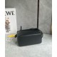 Replica perfetta Loewe Puzzle Piccolo Borsa Nero Vitello con Manico Intrecciato Imitazione Outlet Online