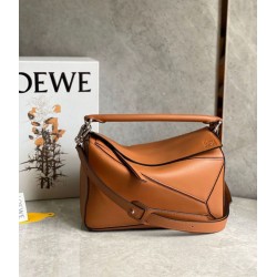 Perfette Qualità Repliche Loewe Puzzle Medium Borsa Brown Classic Calfskin Imitazione